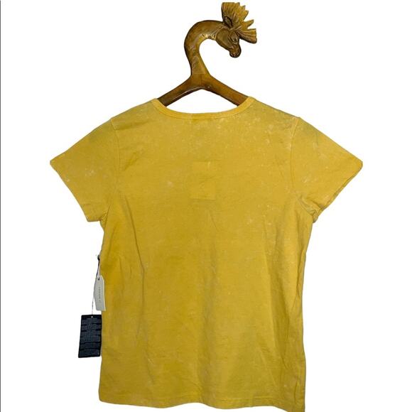 Forever 21 Yellow Good Vibes or Good Bye Graphic Special Wash T-shirt L - Picture 9 of 10